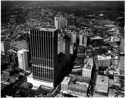 Black And White Photograph Of Tall Buildings In The City