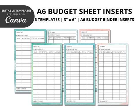 A Budget Sheet Inserts For Cash Envelope System Bundle Of Cash