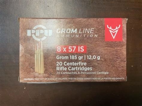 PPU GROM LINE 8x57 185 GR JS Ammunition