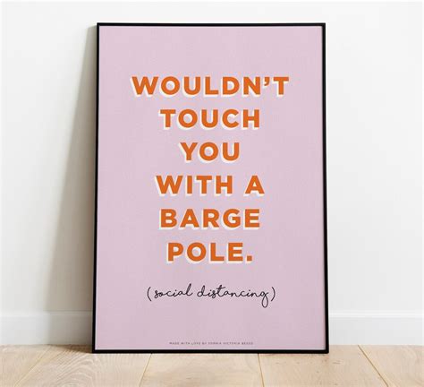 Wouldn't Touch You With a Barge Pole PRINT - Etsy