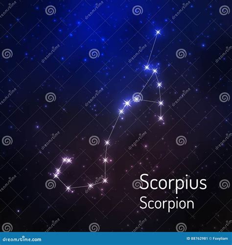 Scorpion Constellation Zodiac Black White Isolated Constellation