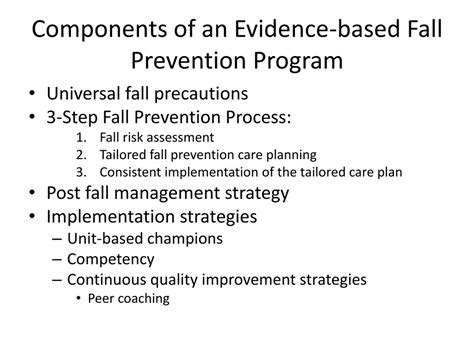 Ppt The Fall Tips Program Connecting Research To Evidence Based Care