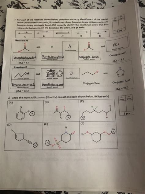 Solved For Each Of The Reactions Shown Below Provide Or Chegg