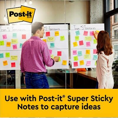 Post It Super Sticky Self Stick Wall Pad Meeting Chart White