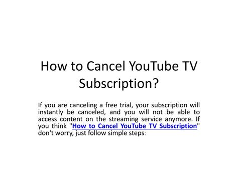 PPT How To Cancel YouTube TV Subscription PowerPoint Presentation