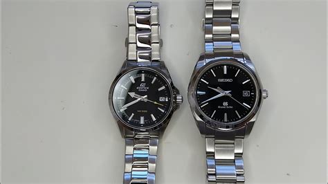 Casio Edifice Quartz Vs Grand Seiko Quartz Efv 110d Vs Sbgx061 Youtube