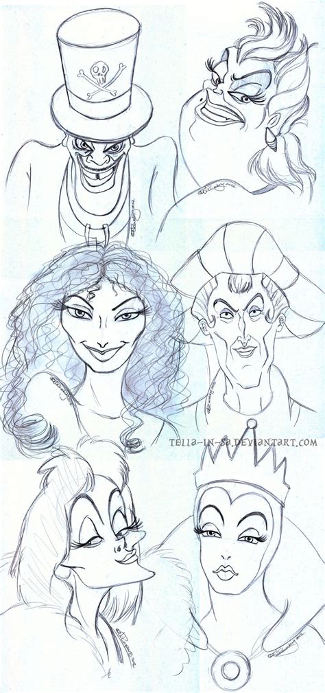 Top more than 78 disney villain sketches - seven.edu.vn