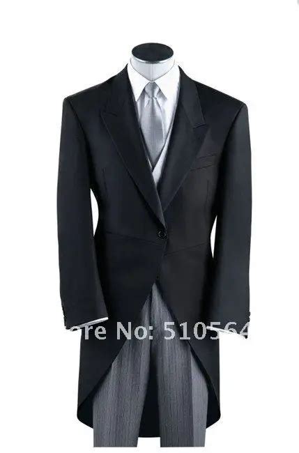 Wholesale Free Shipping Black Wool Morning Coat Wedding Groomsman