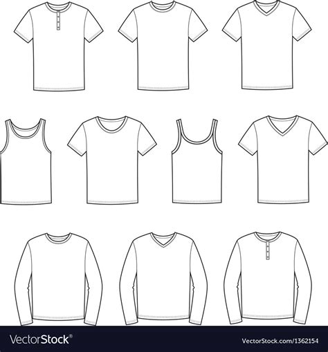 T Shirts Royalty Free Vector Image Vectorstock