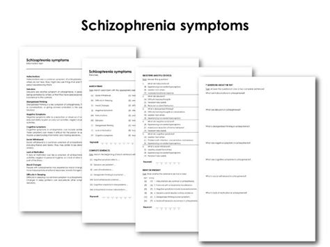 Schizophrenia symptoms | Teaching Resources