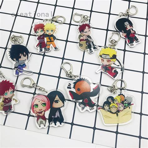 Naruto Keychain Sasuke Itachi Kakashi Double Sided Acrylic Key Chain