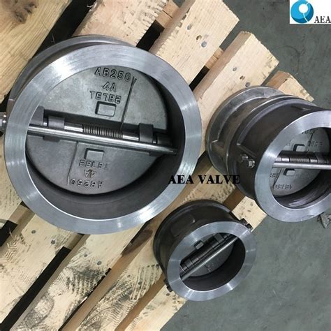 API 6D Stainless Steel A351 CF3m CF8m Body Dual Plate Tilting Disc