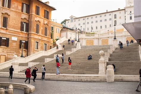 The Spanish Steps in Rome. Piazza Di Spagna. Italy Editorial Stock ...