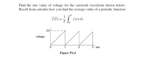 Solved Find The Rms Value Of Voltage For The Sawtooth