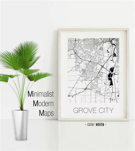 Grove City Ohio Grove City OH Map Grove City Map Grove City - Etsy