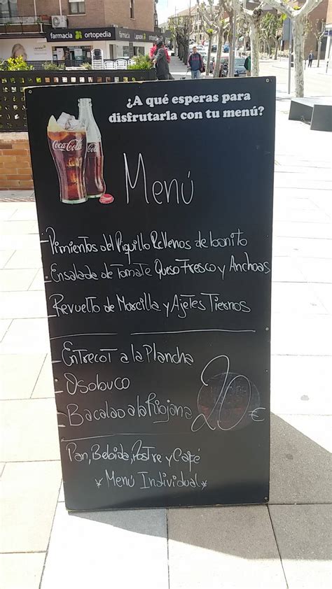 Carta De Restaurante El Molino El Berrueco