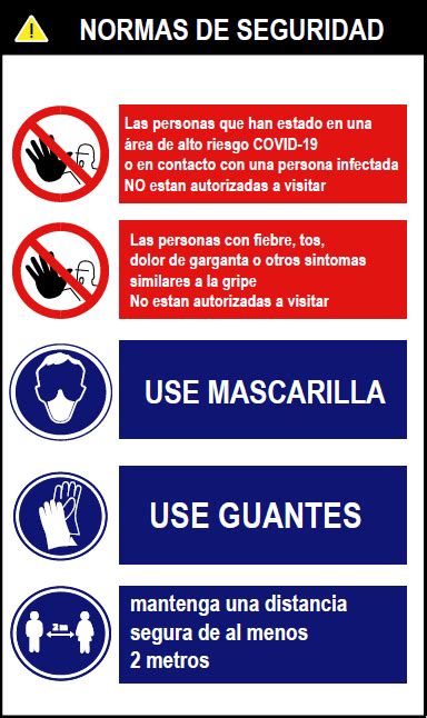 Cartel Combinado Normas De Seguridad Met Licas Julio Garcia S L