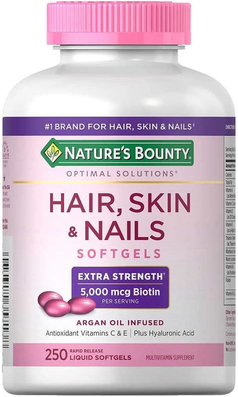 Amazon Nature S Bounty Advanced Hair Skin Nails Argan Infused