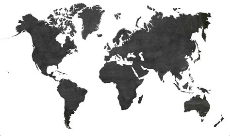 Carte Du Monde Avec Pays Noir Et Blanc