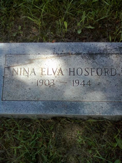 Nina Elva Bechtold Hosford Find A Grave Memorial