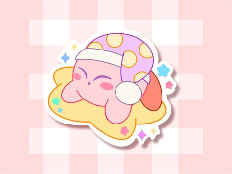 Sleeping Kirby Sticker Etsy