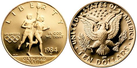 1984 Olympic 10 Gold Commemorative Coin