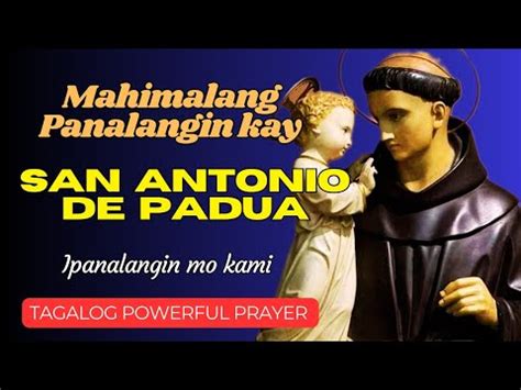 Mabisa At Mahimalang Panalangin Kay San Antonio De Padua Tagalog