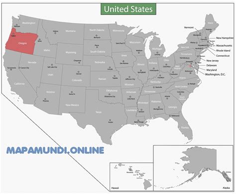 Mapa De Oregon Con Nombres