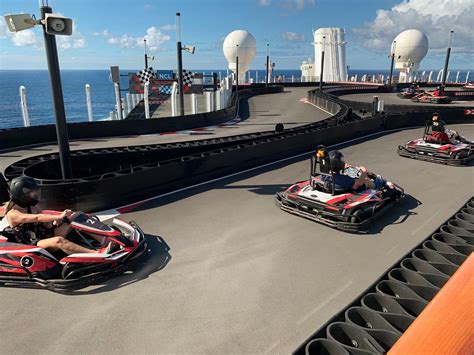 Zooming Around A Race Track On A Norwegian Cruise Ship Cruise Spotlight