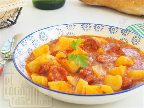 Patatas Guisadas Con Chorizo El Cocinero Casero De Cuchara