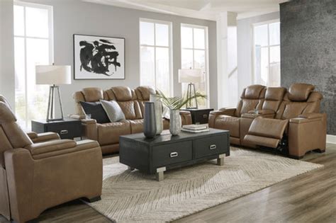 Strikefirst Power Reclining Sofa U Real Leather Nutmag Color