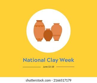 National Clay Week On June Stock Illustration Shutterstock