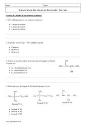 Exercices Nomenclature Chimie Organique Ere S