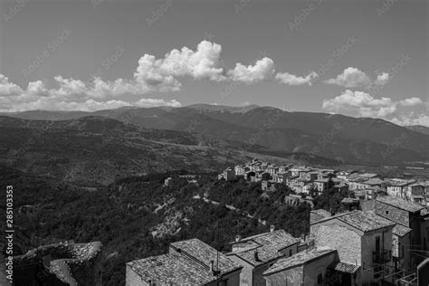 Pacentro L Aquila Abruzzo Ancient Medieval Town Known For Its Fortifications Castello