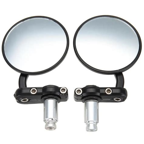 1 Pair Motorcycle Round 7 8 Handle Bar End Foldable Motorbike Rear