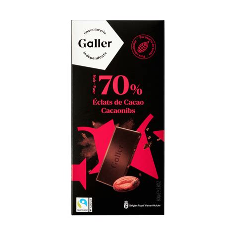 Tablette Au Chocolat Galler Noir Eclats De Cacao