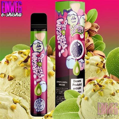 187 I Scream Pistachio E Shisha 600 Züge Nikotin 20 mg einweg