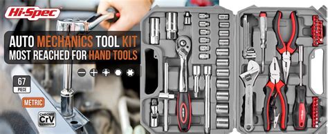 Hi Spec Tools 67 Pc Auto Mechanics Tool Set A Car Tools Repair