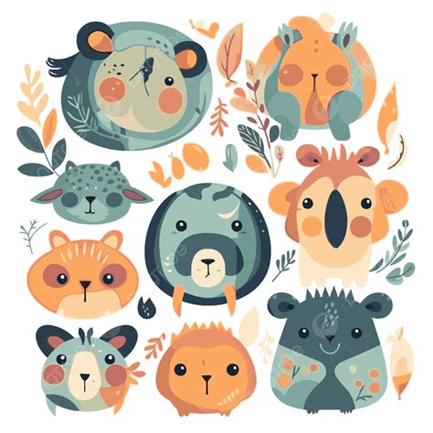 Conjunto De Clipart De Animais Para Ilustra Es V Rios Desenhos