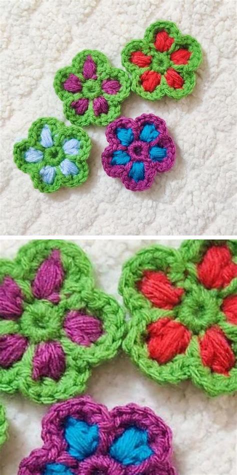 Crochet Puff Stitch Flowers Ideas For Creating Cute Meadows