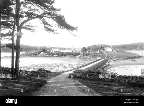 Menai Bridge, Britannia Bridge 1894 Stock Photo - Alamy