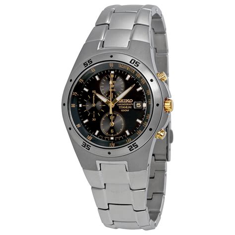 Seiko Titanium Chronograph Men S Watch Snd Titanium Seiko