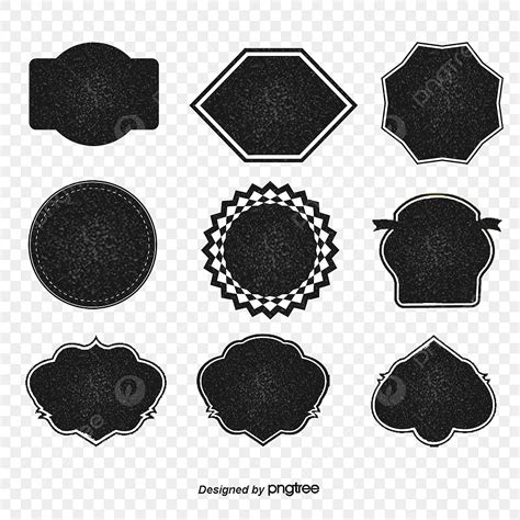 Blank Labels Png Transparent 12 Black Blank Label Vector Black Vector