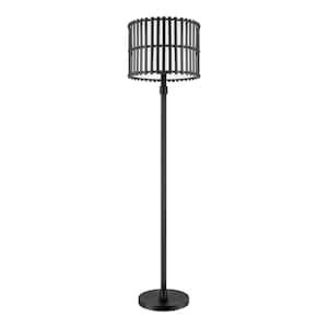 Hampton Bay Emmett 60 In Black Outdoor Indoor Floor Lamp HDP06525BL