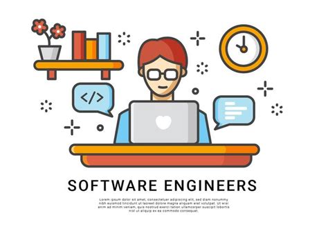 Software Engineers Work At Home Vector Vector Art At Vecteezy