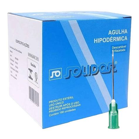 Agulha 30 x 0 8 mm Hipodérmica Descartável Caixa 100 Unidades