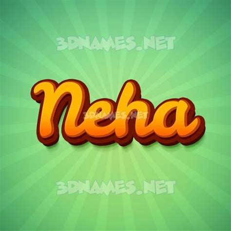 Preview of Green Rays 3D name for "neha"