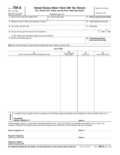 Form 709 A Fill Out Printable PDF Forms Online