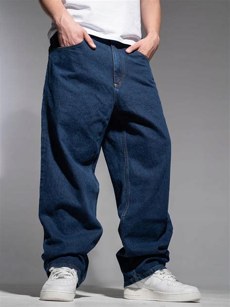 Szerokie Spodnie Jeansowe Męskie Baggy Ciemne Niebieskie Jigga Wear M 14548393596 Allegropl