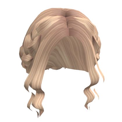 French Braid W Curled Bun Blonde Roblox Item Rolimon S